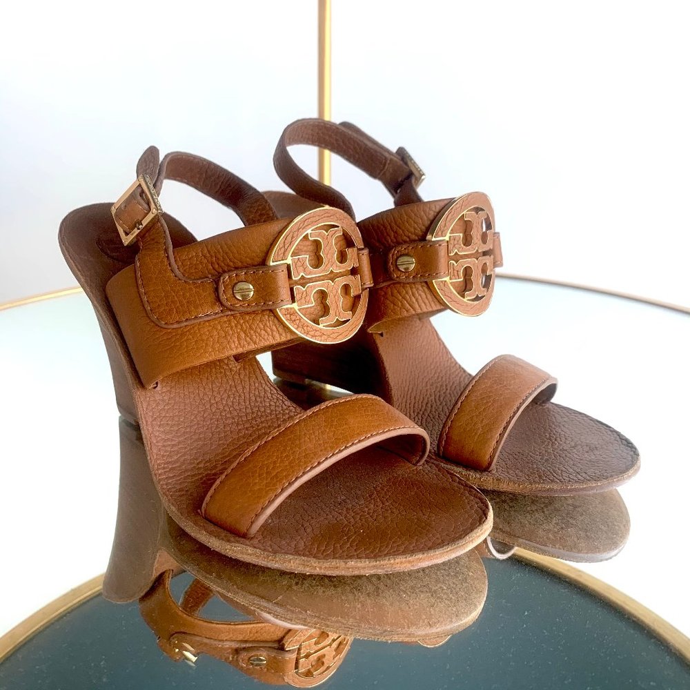 Tory Burch Tan Wedge Sandals